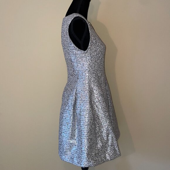 J.O.A. Silver Metallic Sleeveless Fit & Flare Party Dress – Size L - Picture 3 of 13